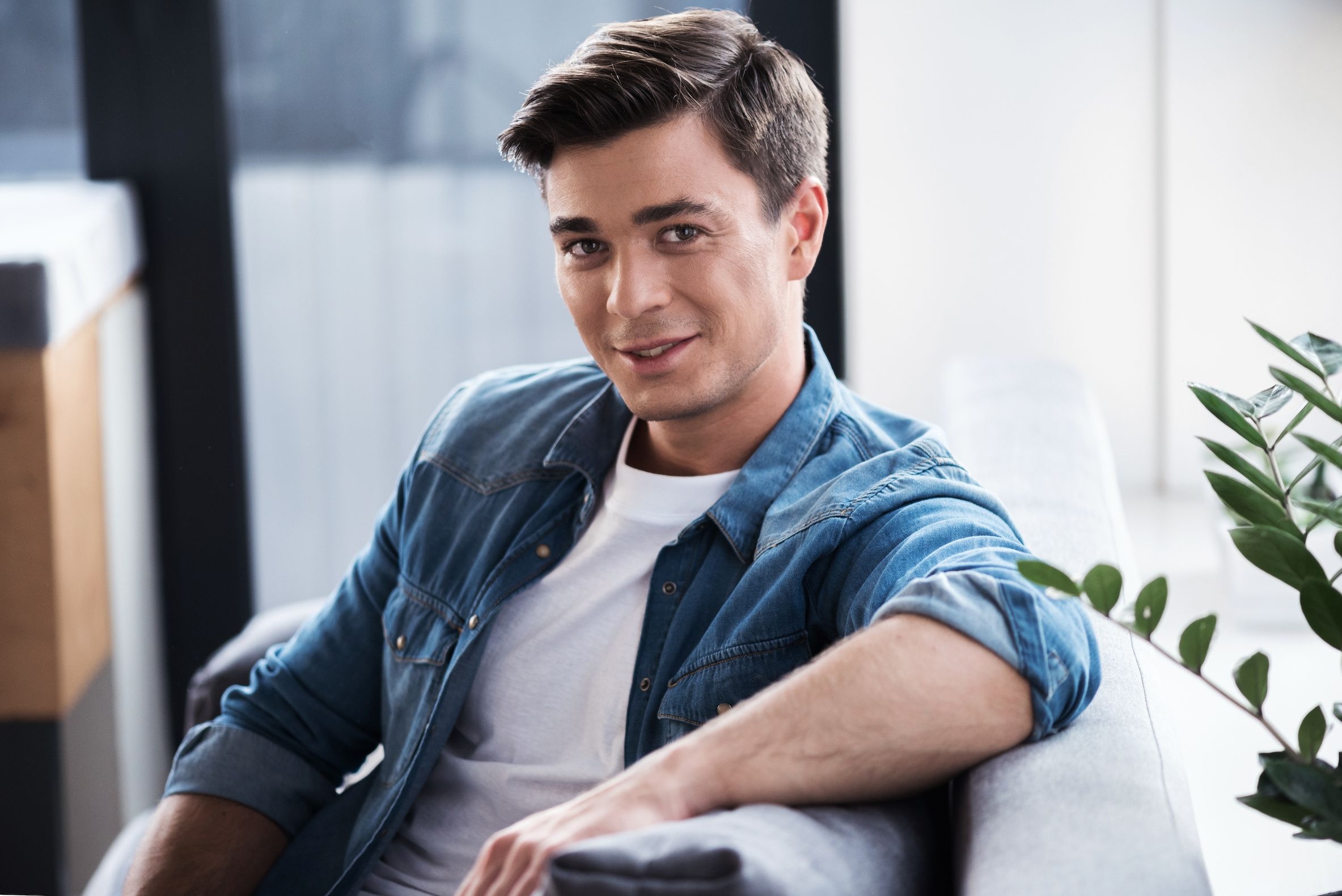 Man with restored hair and confidence