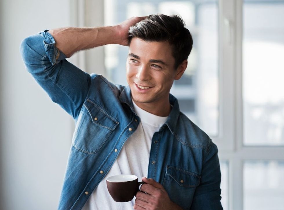 Man with restored hair and confidence